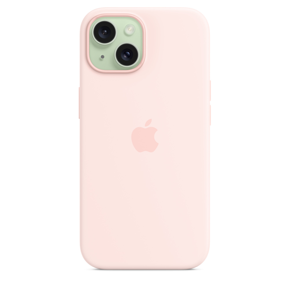 Силиконовый чехол Apple iPhone 15 Silicone Case with MagSafe - Light Pink (MT0U3ZM/A) для iPhone 15