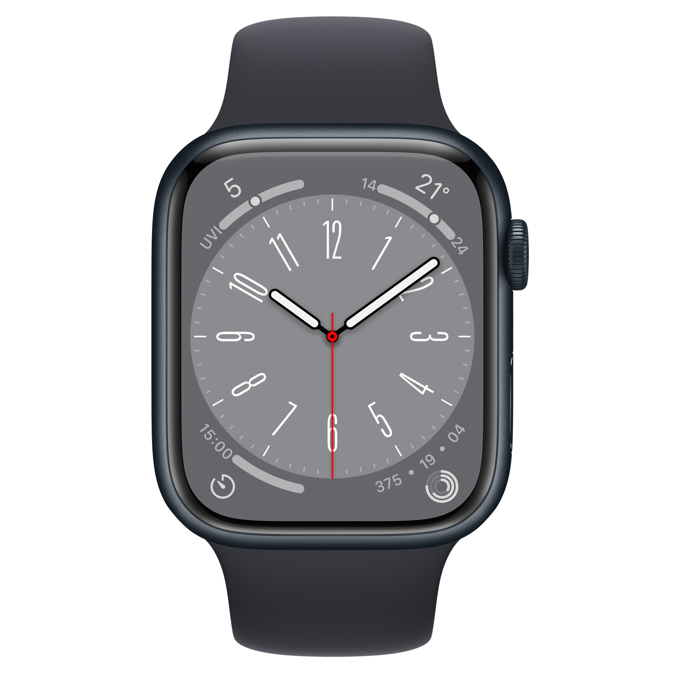 Умные часы Apple Watch Series 8 45 мм Aluminium Case, Midnight S/M Sport Band