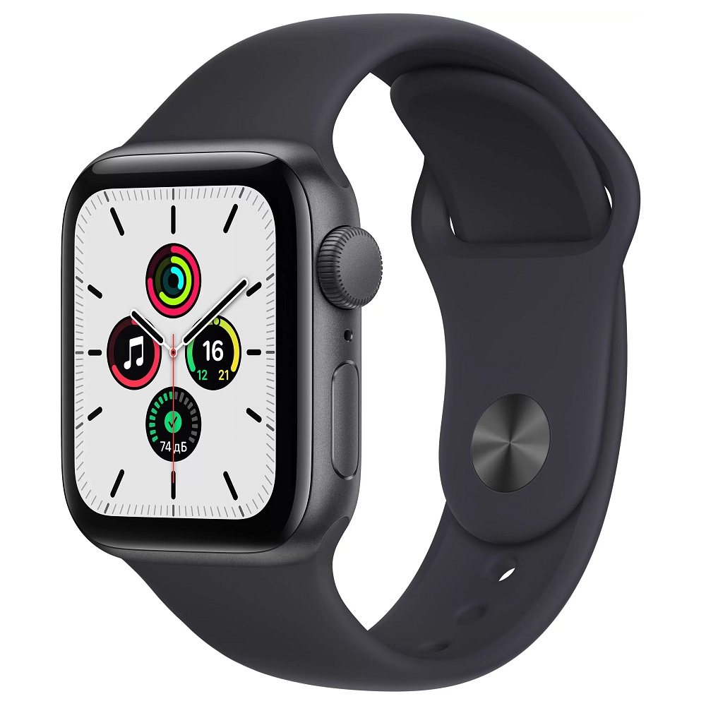 Часы Apple Watch Series SE GPS 40mm Aluminum Case with Sport Band (MKQ13) (Space Grey Aluminium Case with Midnight Sport Band)