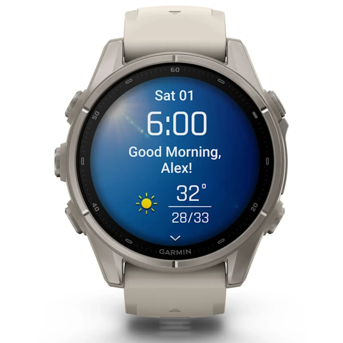 Умные часы Garmin fenix 9 - 43 mm Titanium with Fog Grey Silicone Band (010-04761-01)