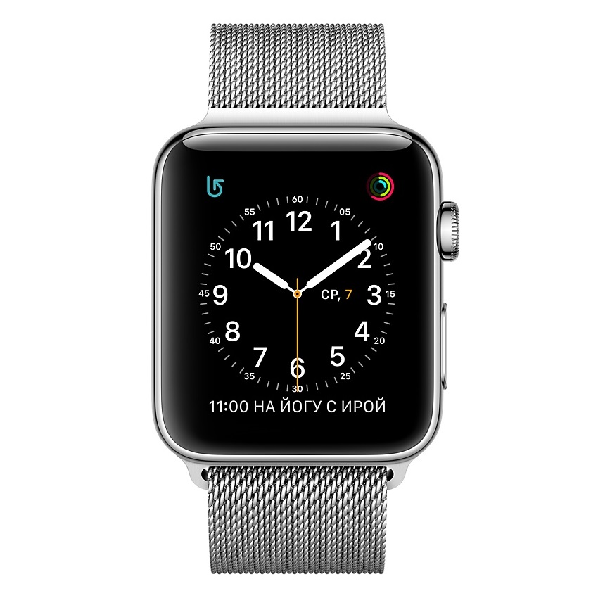 Часы Apple Watch Series 2 42mm (Silver Stainless Steel Case with Silver Milanese Loop)