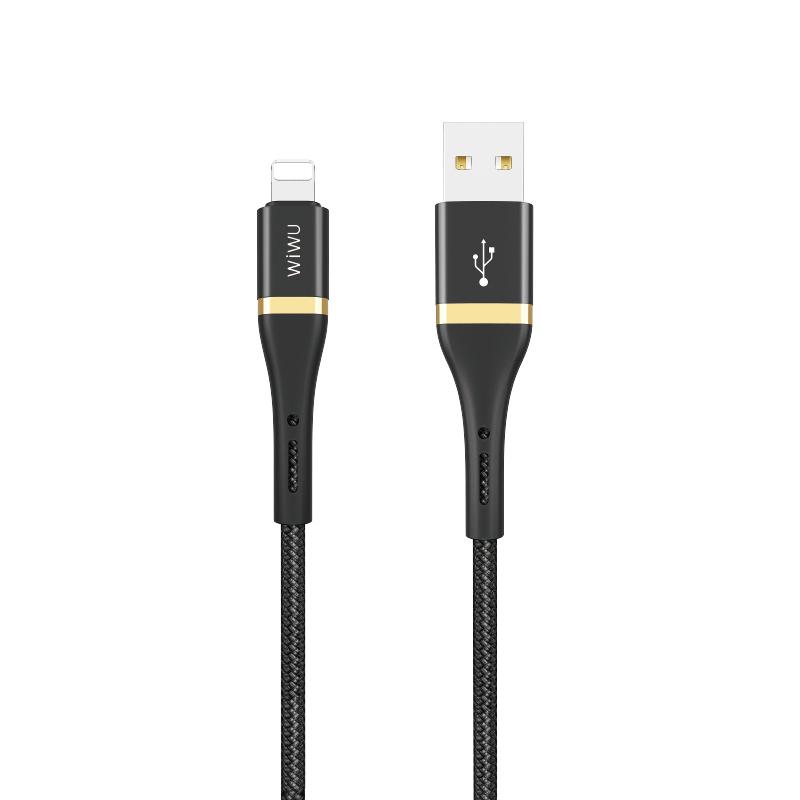 Кабель Wiwu Elite data cable Lightning to USB 1.2m Black