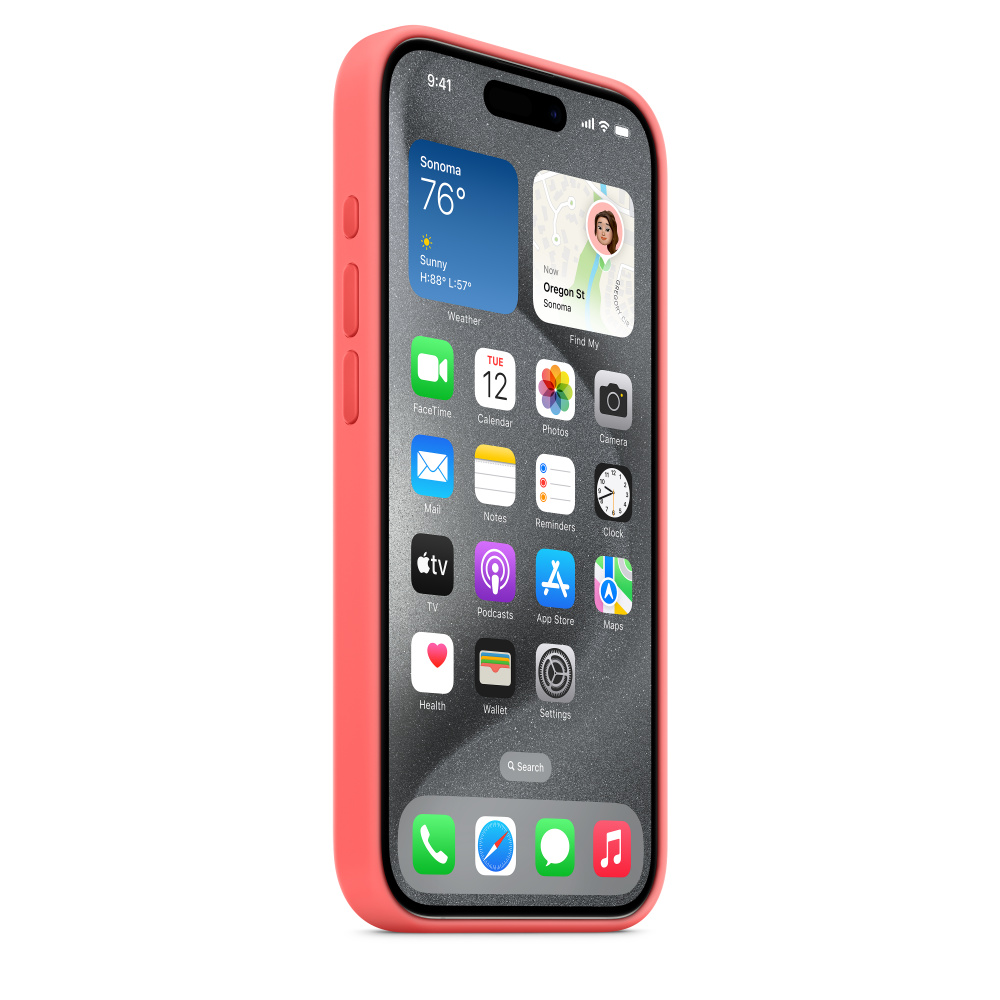 Силиконовый чехол Apple iPhone 15 Pro Silicone Case with MagSafe - Guava (MT1G3ZM/A) для iPhone 15 Pro
