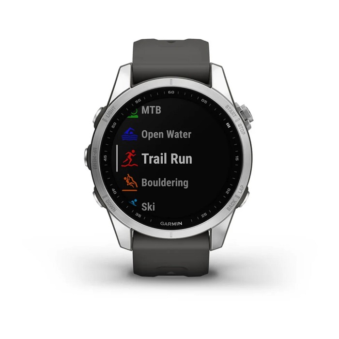 Умные часы Garmin fenix 7S – Standard Edition Silver with Graphite Band (010-02539-01)