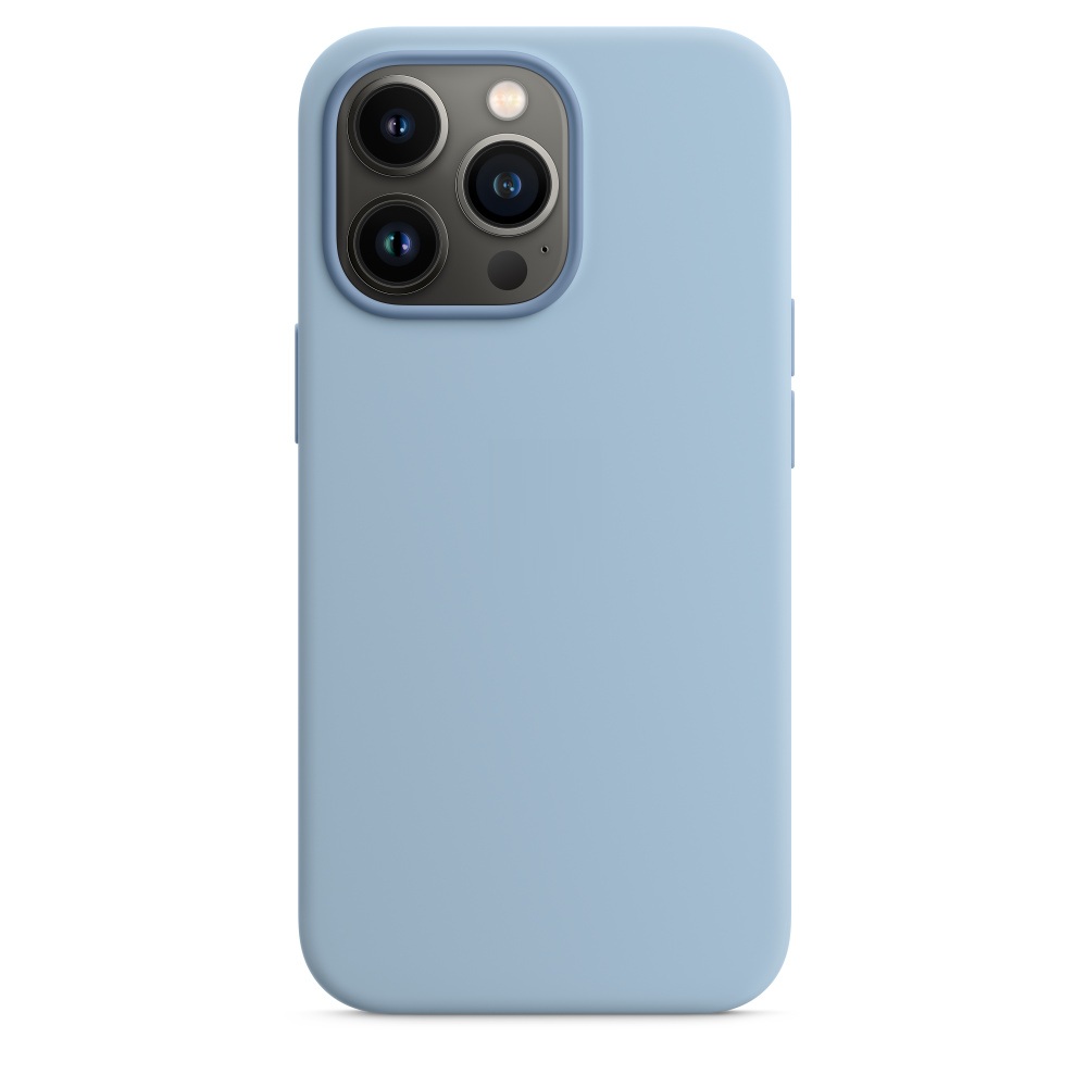 Силиконовый чехол Naturally Silicone Case with MagSafe Blue Fog для iPhone 13 Pro