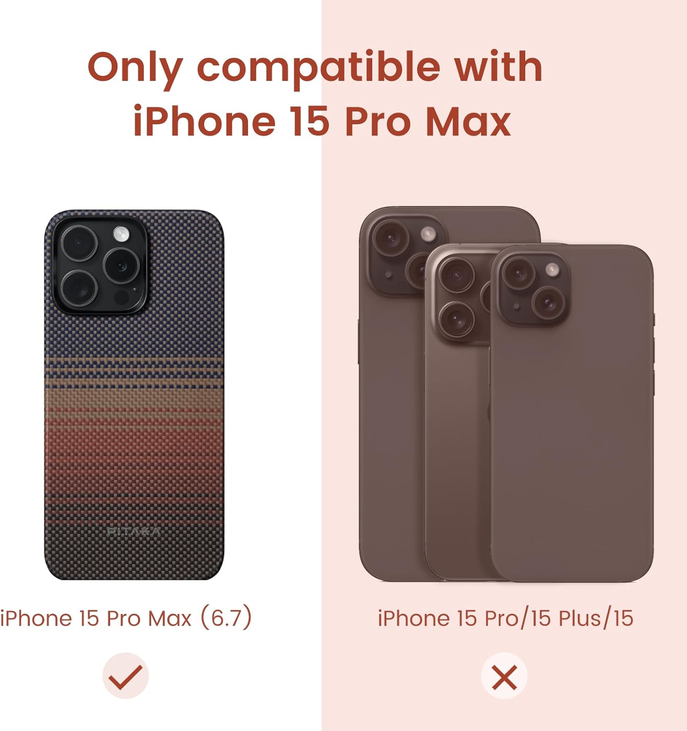 Чехол Pitaka Fusion Weaving MagEZ Case 5 для iPhone 15 Pro Max (6.7) Sunset