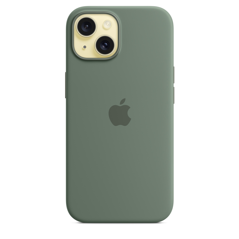 Силиконовый чехол Apple iPhone 15 Silicone Case with MagSafe - Cypress (MT0X3ZM/A) для iPhone 15