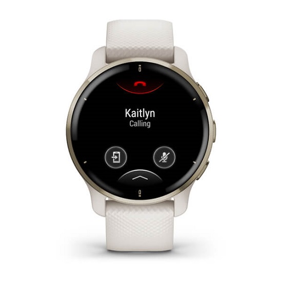 Умные часы Garmin Venu 2 Plus Cream Gold Stainless Steel Bezel with Ivory Case and Silicone Band (010-02496-12)