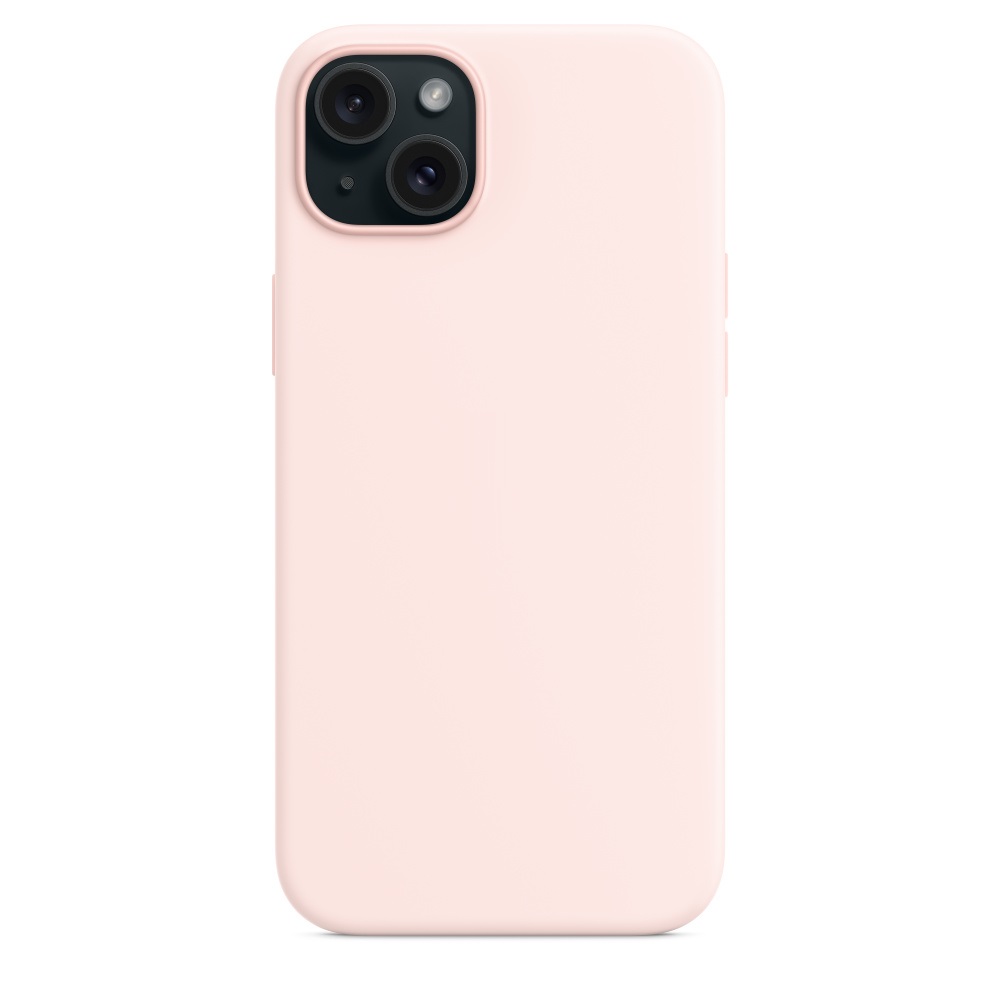 Силиконовый чехол Naturally Silicone Case with MagSafe Light Pink для iPhone 15 Plus