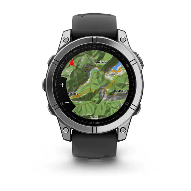 Умные часы Garmin Fenix E AMOLED Stainless Steel with Black Silicone Band (010-03025-00)