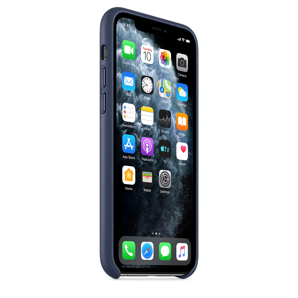 Кожаный чехол Apple iPhone 11 Pro Leather Case - Midnight Blue (MWYG2ZM/A) для iPhone 11 Pro