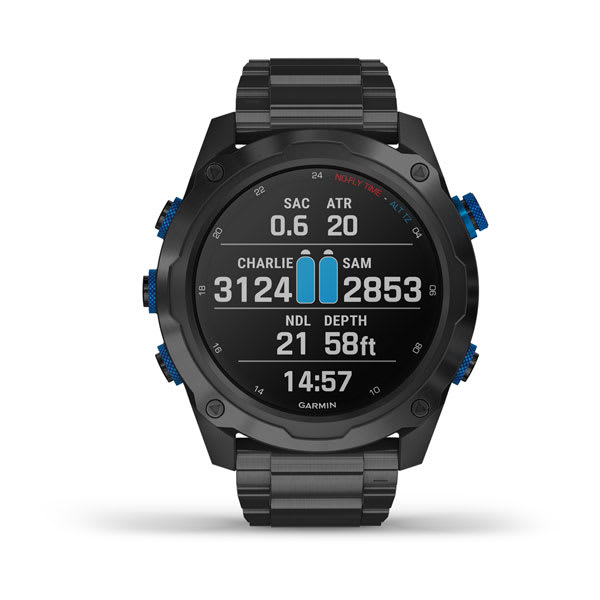 Умные часы Garmin Descent Mk2i Bundle, Titanium Carbon Grey DLC with DLC Titanium Band (Includes Descent T1) (010-02132-12)