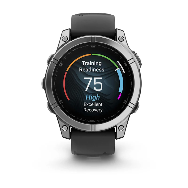 Умные часы Garmin Fenix E AMOLED Stainless Steel with Black Silicone Band (010-03025-00)