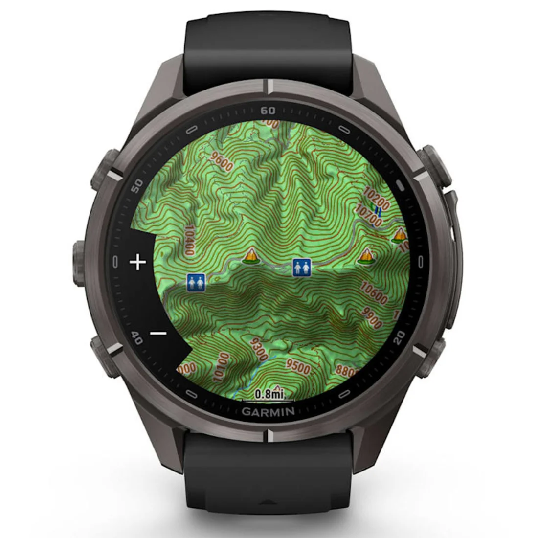 Умные часы Garmin fenix 9 Pro - 43 mm inReach Carbon Gray DLC Titanium with Black/Pebble Grey Silicone Band (010-04335-11)