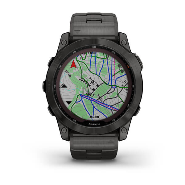 Умные часы Garmin fenix 7X – Sapphire Solar Edition Carbon Grey DLC Titanium with Carbon Grey DLC Vented Titanium Band (010-02541-27)