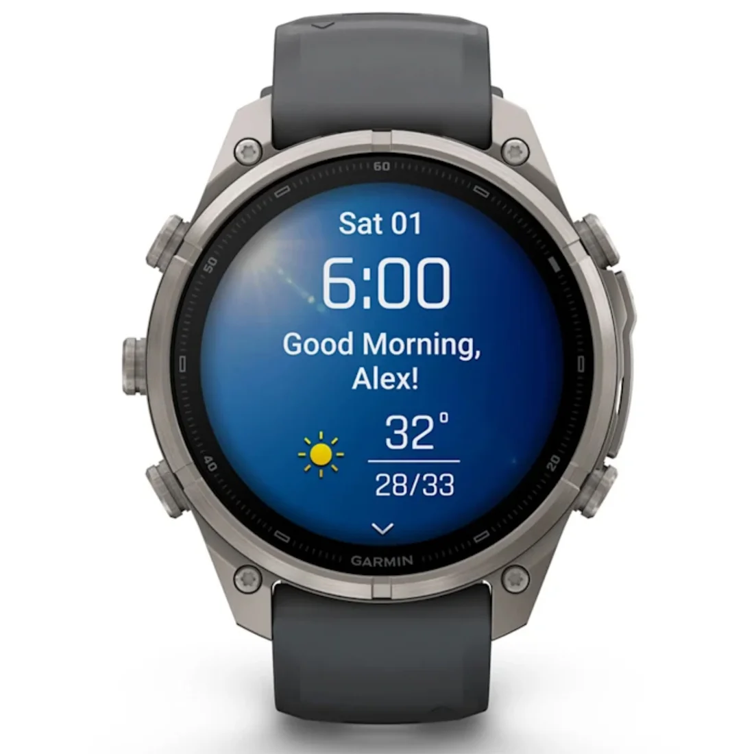 Умные часы Garmin fenix 9 Pro - 47 mm Titanium with Pebble Grey Silicone Band (010-04336-26)
