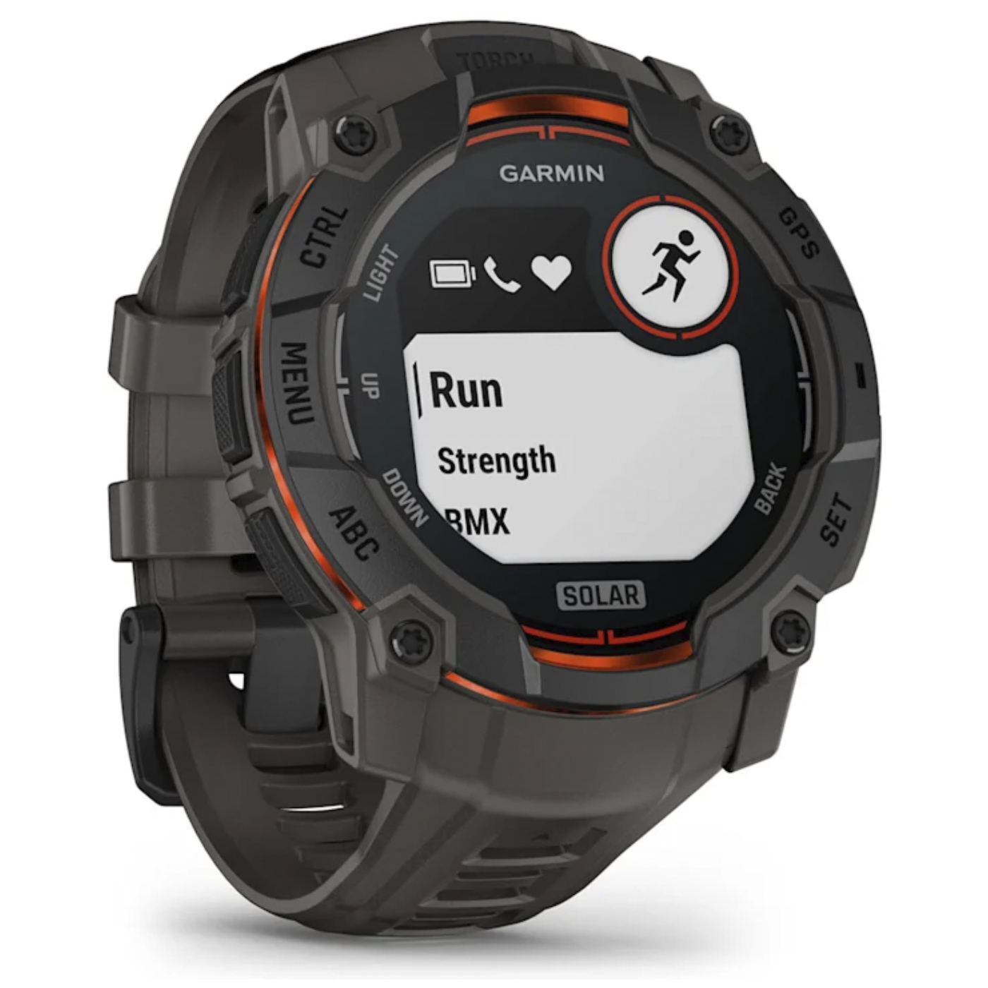 Умные часы Garmin Instinct 3 – 50 mm, Solar Black with Charcoal Band (010-02935-00)