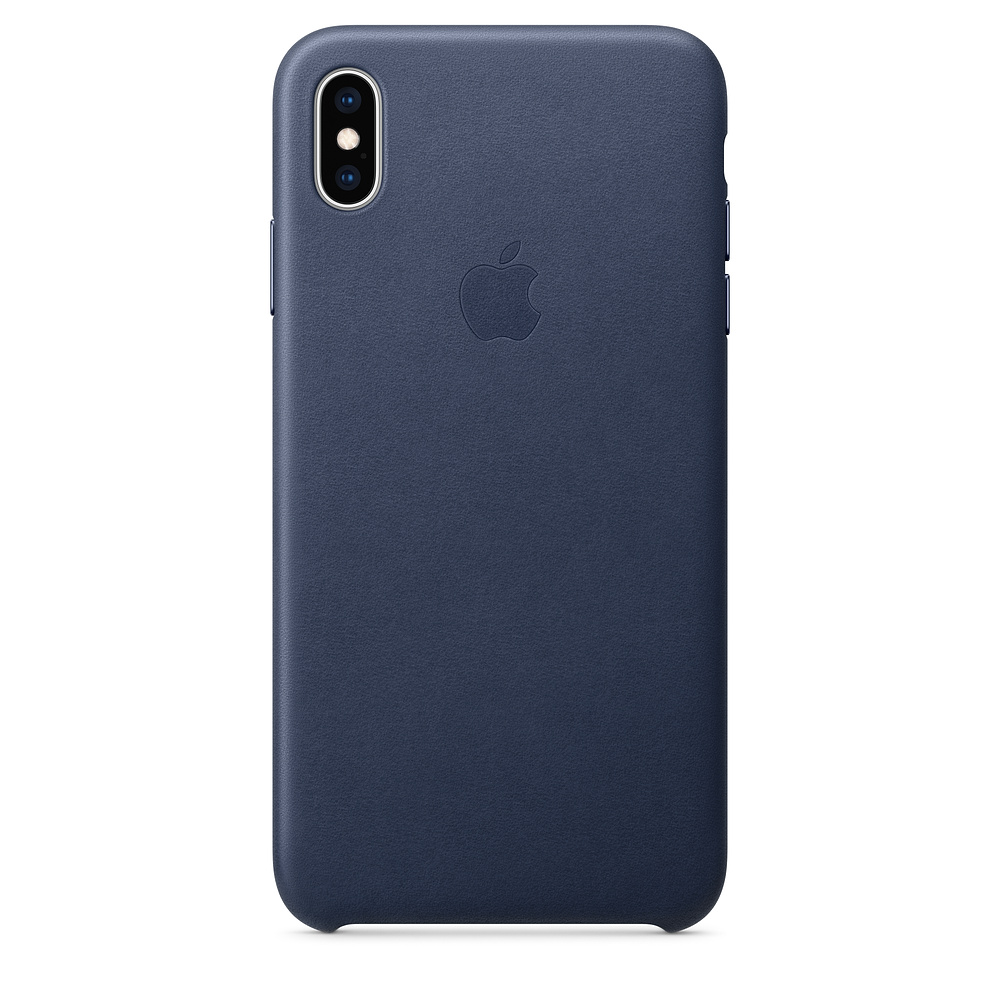 Кожаный чехол Apple iPhone XS Max Leather Case - Midnight Blue (MRWU2ZM/A) для iPhone XS Max