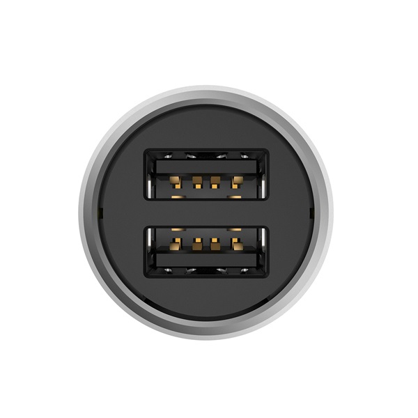 Автомобильное зарядное устройство Xiaomi Car Charger (2 USB, Type-C, Quick Charge 3.0) Silver