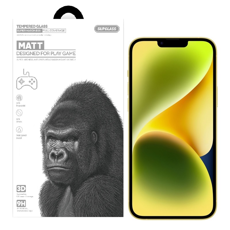 Защитное стекло SupGlass 2.5D Full Cover Matte для iPhone 13/13 Pro/14/16e