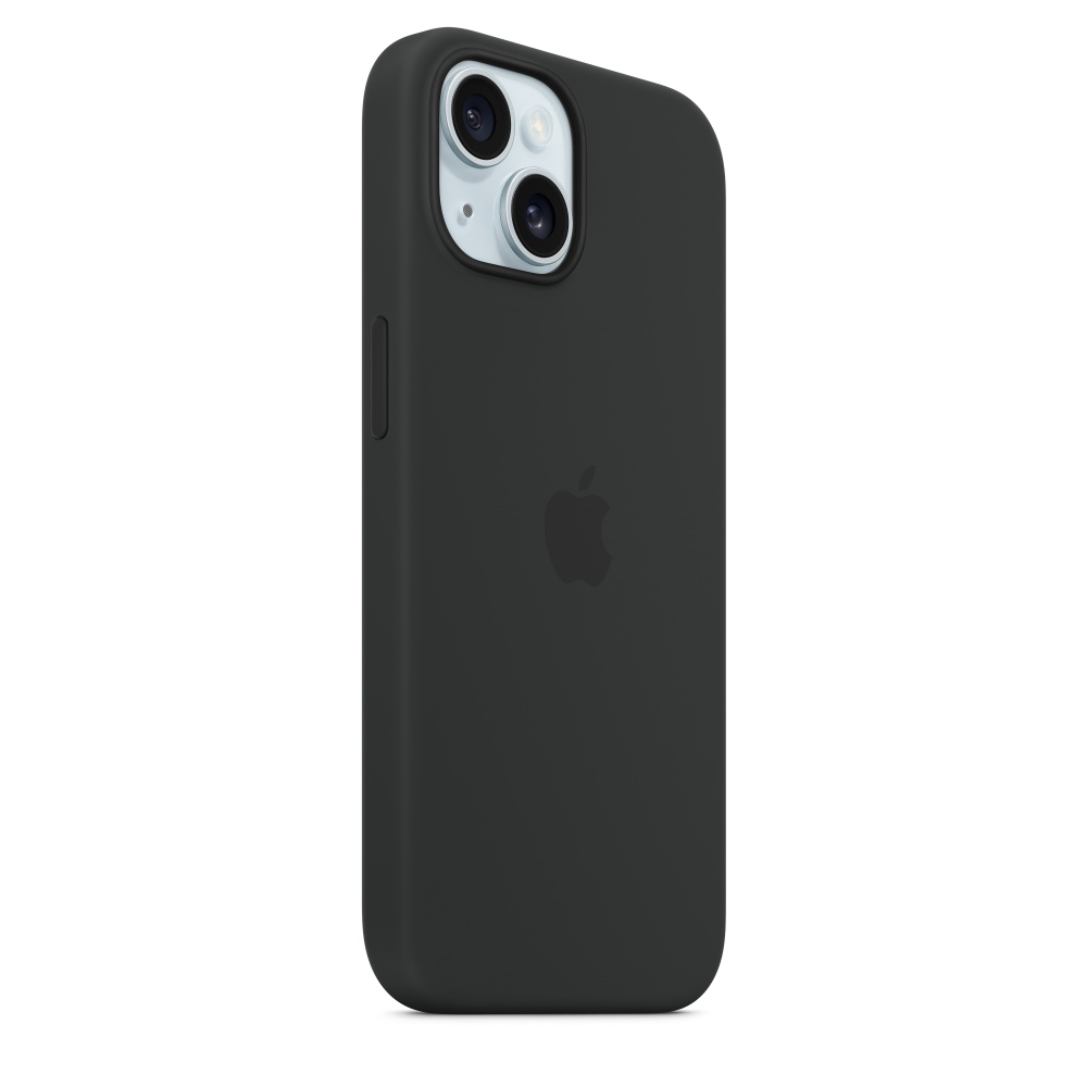 Силиконовый чехол Apple iPhone 15 Silicone Case with MagSafe - Black (MT0J3ZM/A) для iPhone 15