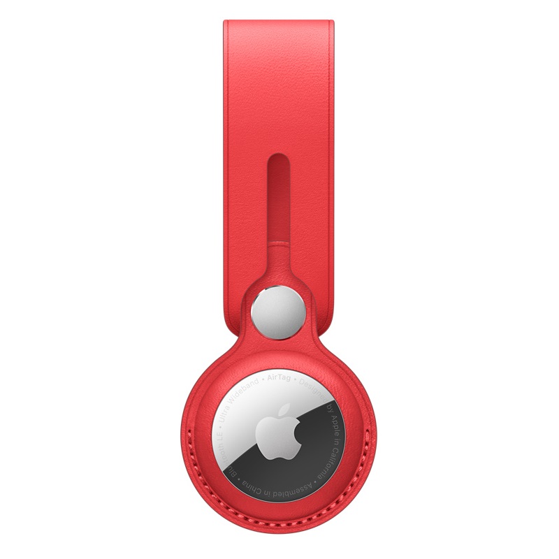Чехол-подвеска Apple AirTag Leather Loop (PRODUCT) RED (MK0V3ZM/A)