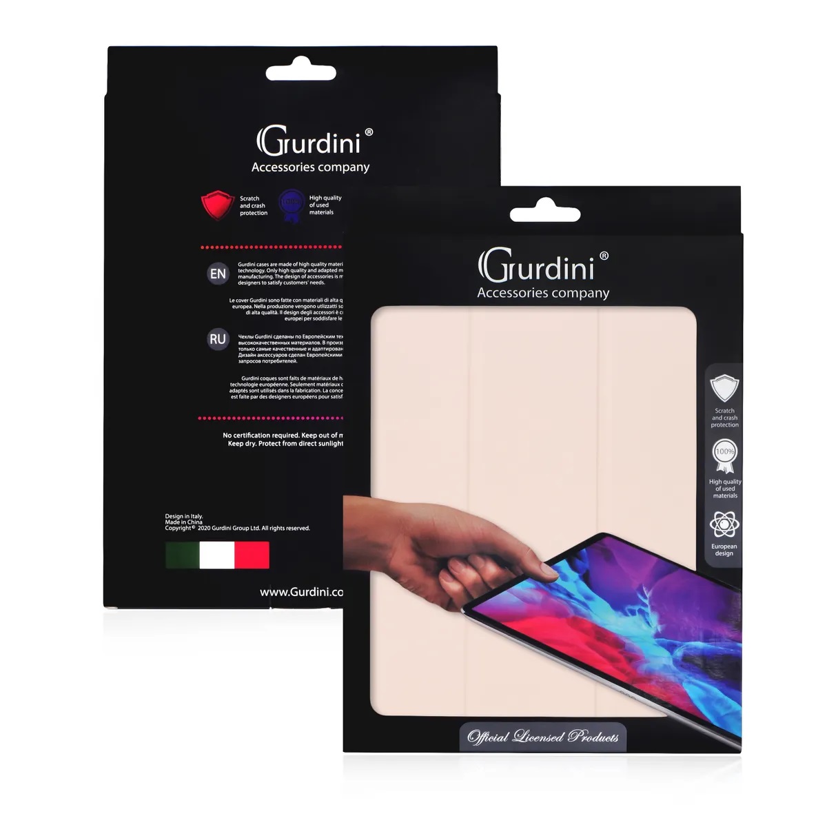 Чехол-книжка Gurdini Milano Series (pen slot) для iPad Pro 11 Pink Sand