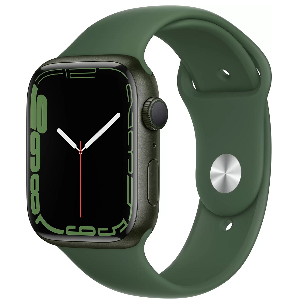 Часы Apple Watch Series 7 GPS 45mm Aluminum Case with Sport Band (MKN73) (Green Aluminium Case with Clover Sport Band)