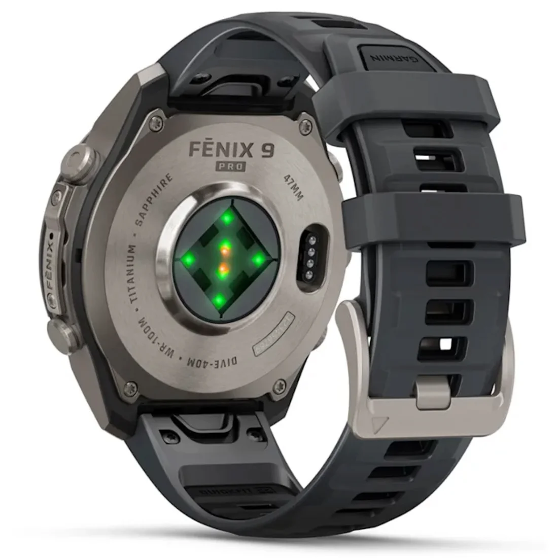 Умные часы Garmin fenix 9 Pro - 47 mm Titanium with Pebble Grey Silicone Band (010-04336-26)