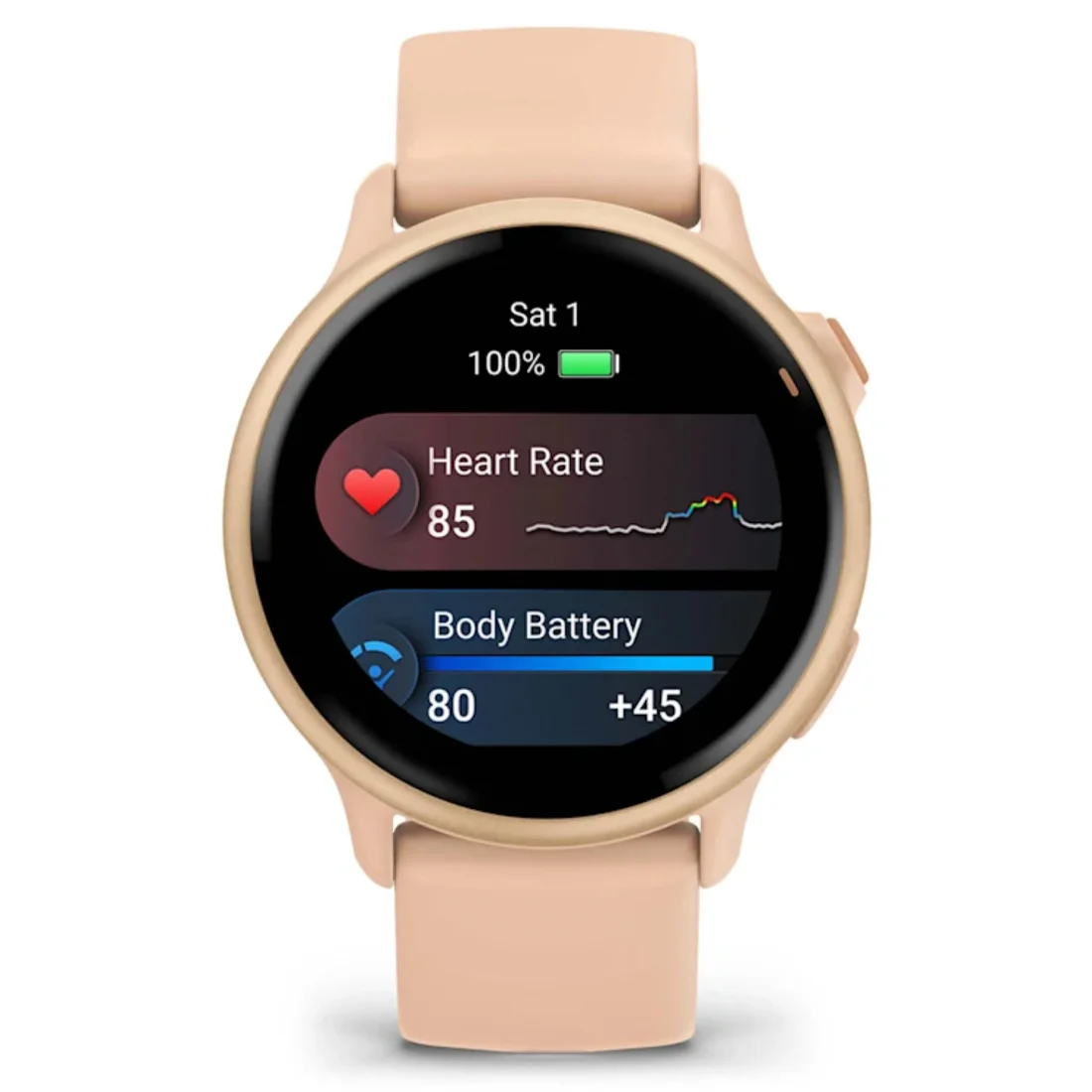 Умные часы Garmin vivoactive 6 Metallic Pink Dawn with Pink Dawn Band (010-02985-03)