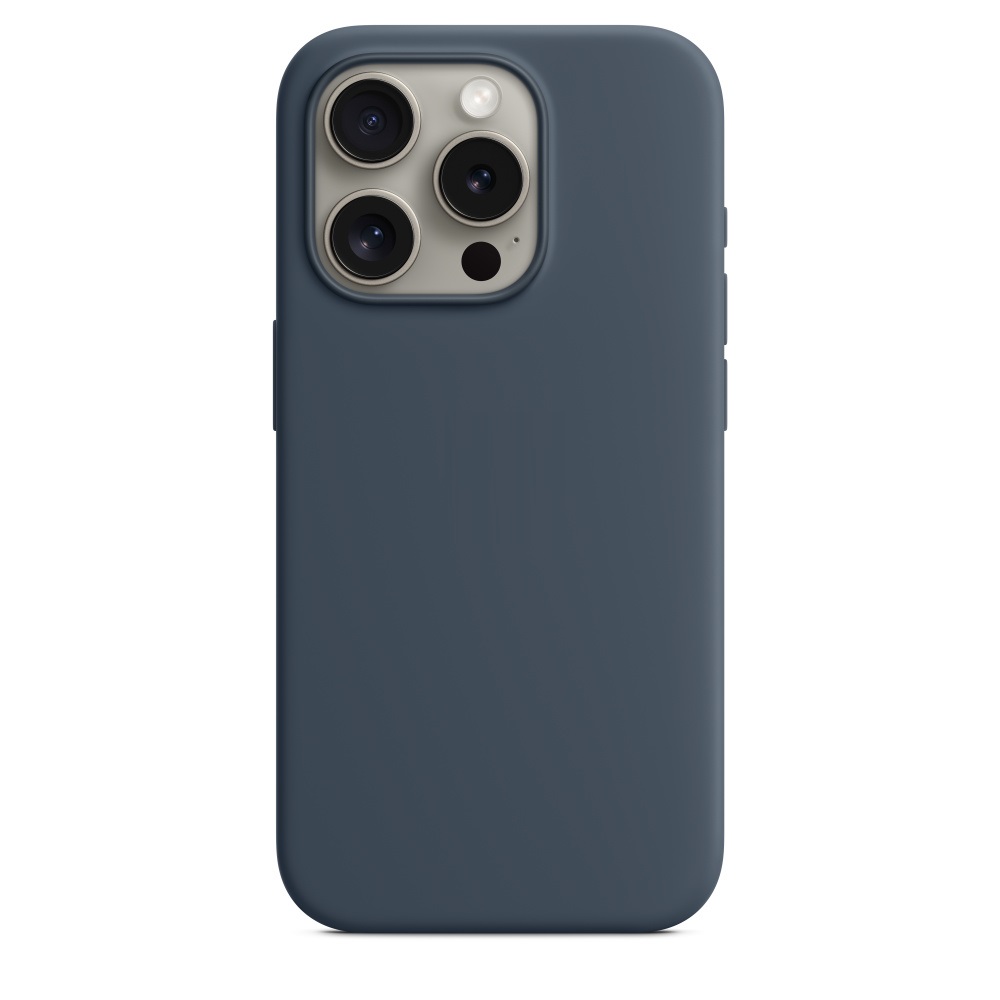 Силиконовый чехол Naturally Silicone Case with MagSafe Storm Blue для iPhone 15 Pro