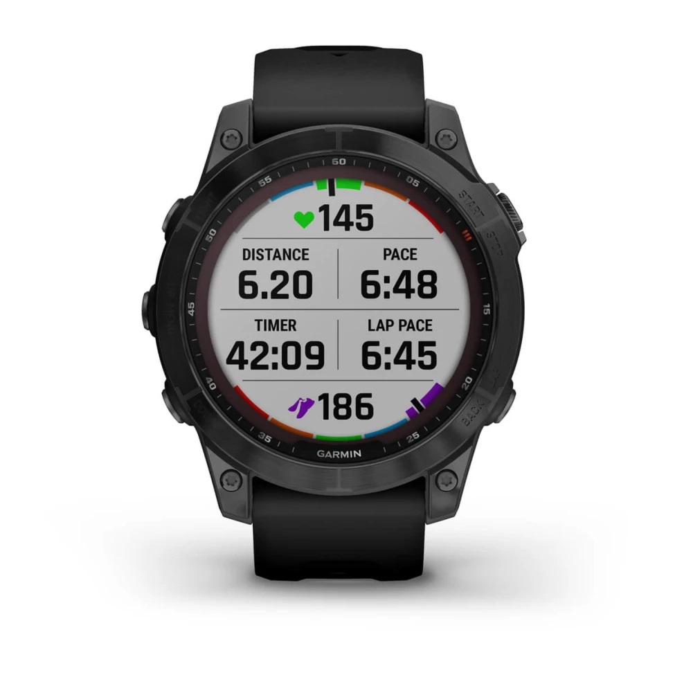 Умные часы Garmin fenix 7 – Sapphire Solar Edition Black DLC Titanium with Black Band (010-02540-35)