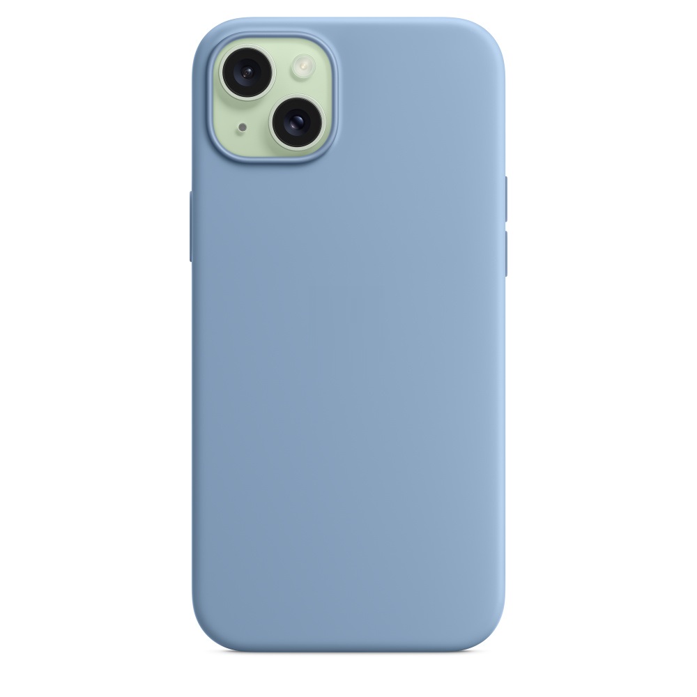 Силиконовый чехол Naturally Silicone Case with MagSafe Winter Blue для iPhone 15 Plus