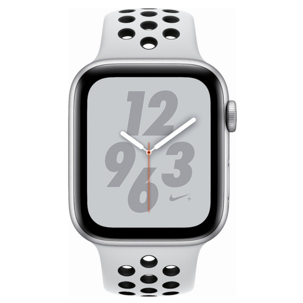 Часы Apple Watch Series 4 GPS 44mm (Silver Aluminum Case with Pure Platinum/Black Nike Sport Band) (MU6K2)