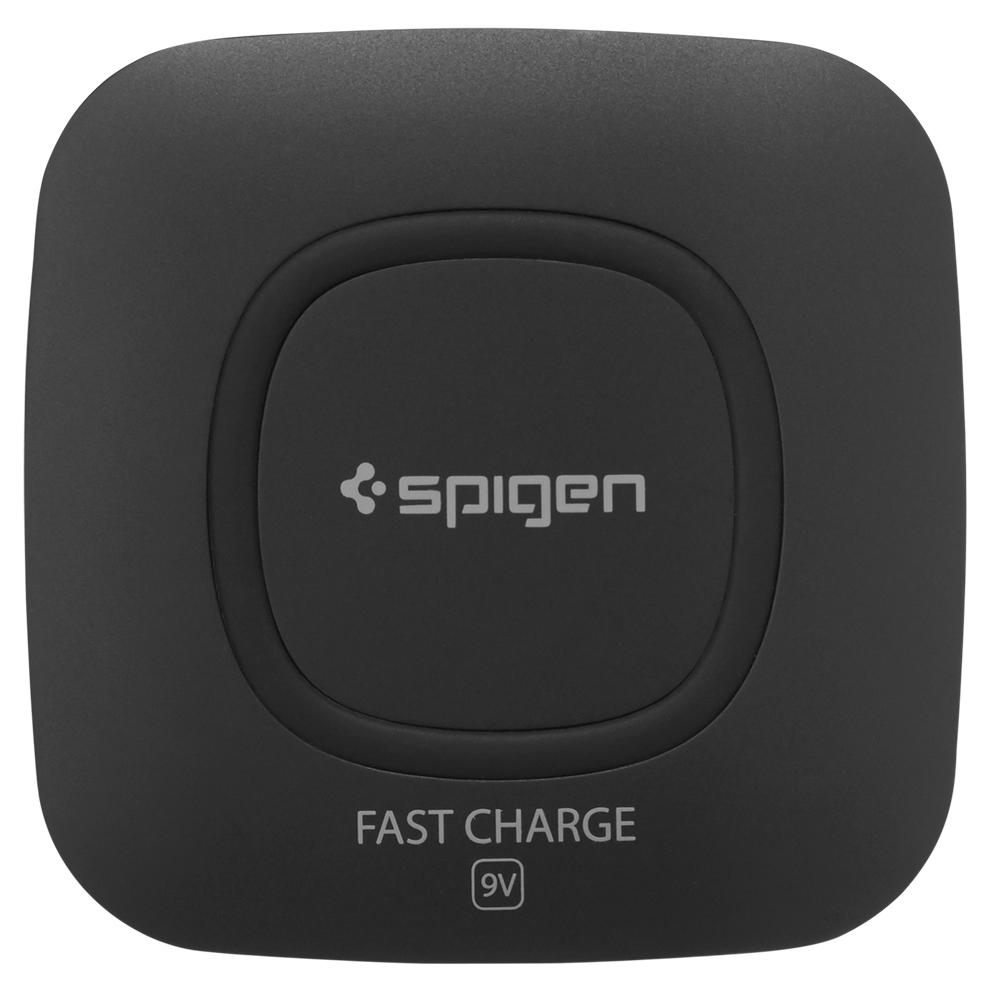 Беспроводное зарядное устройство Spigen Essential Fast Wireless Charger F301W Black (000CH20727)