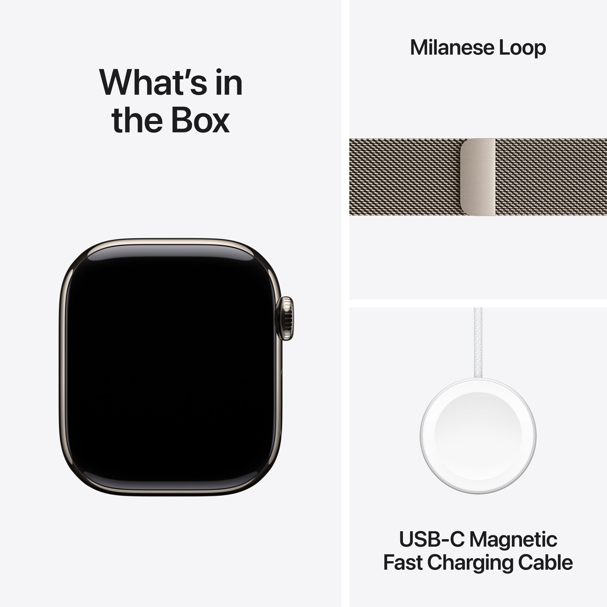Умные часы Apple Watch Series 10 GPS + Cellular, 42mm Natural Titanium Case with Natural Milanese Loop