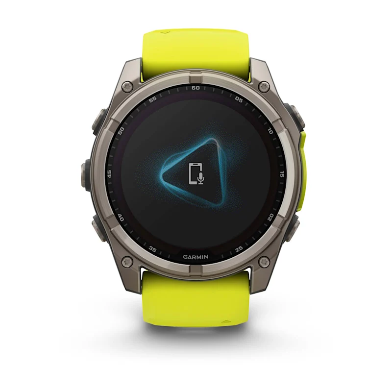 Умные часы Garmin fenix 8 – 51 mm Solar Sapphire titanium with an amp yellow/graphite silicone band (010-02907-21)