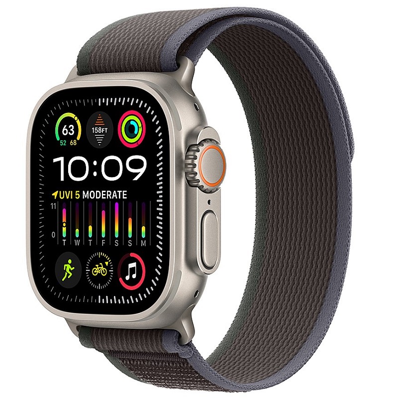 Умные часы Apple Watch Ultra 2 GPS + Cellular, 49mm Titanium Case with Blue/Black Trail Loop - S/M