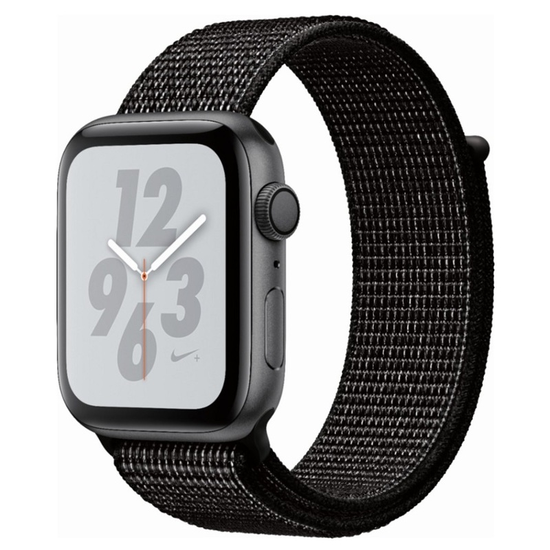 Часы Apple Watch Series 4 GPS 44mm (Space Gray Aluminum Case with Black Nike Sport Loop) (MU7J2RU/A)