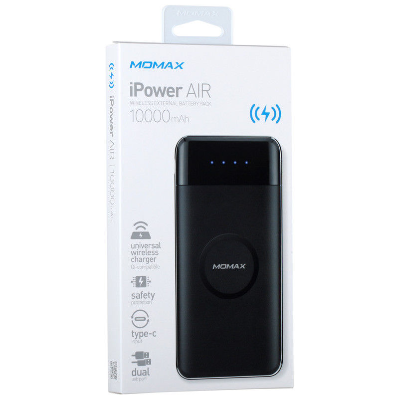Аккумулятор внешний MOMAX iPower Air (10000 mAh) Black