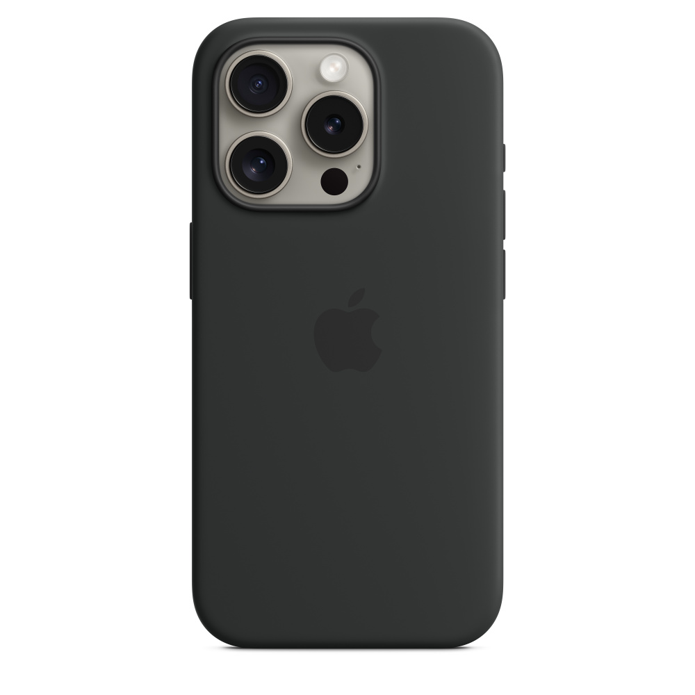 Силиконовый чехол Apple iPhone 15 Pro Silicone Case with MagSafe - Black (MT1A3ZM/A) для iPhone 15 Pro