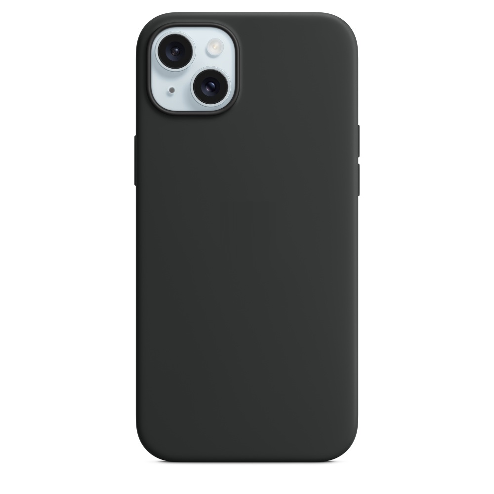 Силиконовый чехол Naturally Silicone Case with MagSafe Black для iPhone 15 Plus