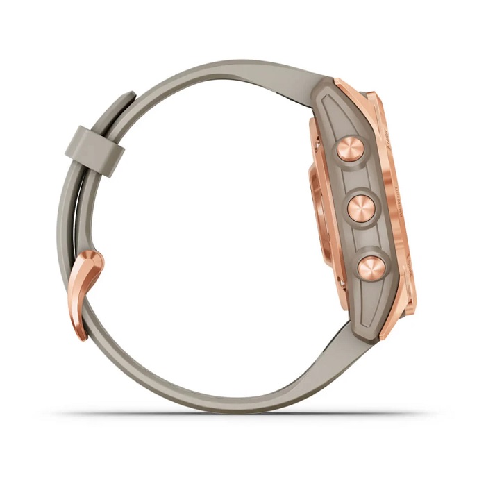 Умные часы Garmin fenix 7S – Solar Edition Rose Gold with Light Sand Band (010-02539-11)