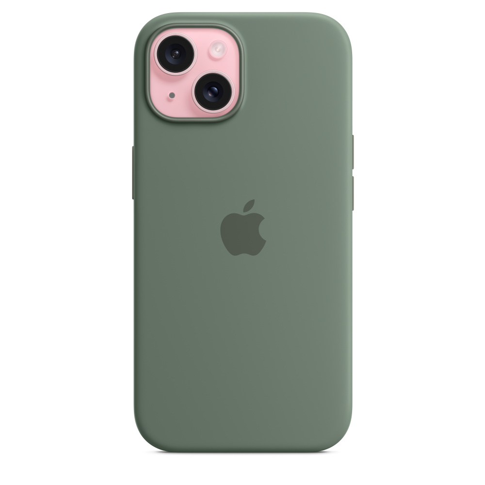 Силиконовый чехол Apple iPhone 15 Silicone Case with MagSafe - Cypress (MT0X3ZM/A) для iPhone 15
