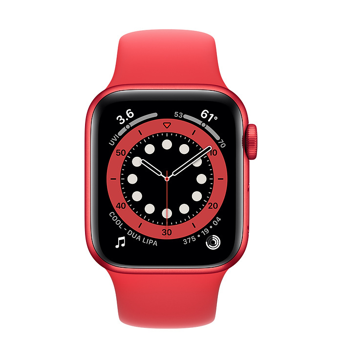 Часы Apple Watch Series 6 GPS 40mm Aluminum Case with Sport Band (M00A3) ((PRODUCT)RED Aluminium Case with Red Sport Band)