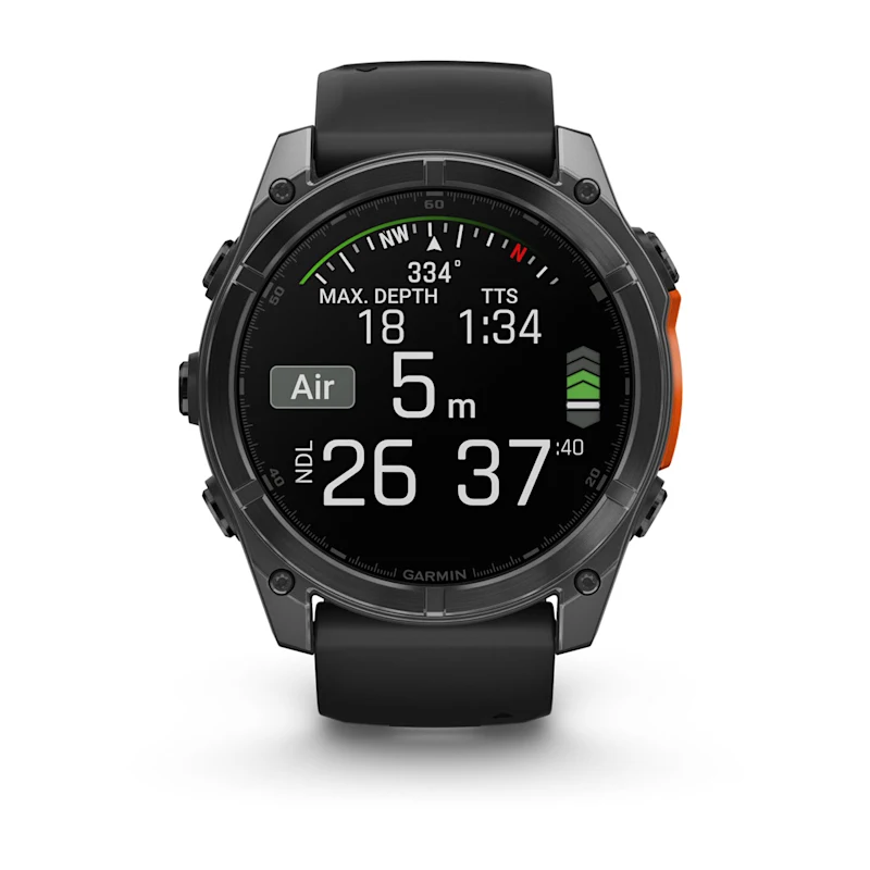 Умные часы Garmin fenix 8 – 51 mm AMOLED Slate Gray with a Black Silicone Band (010-02905-00)