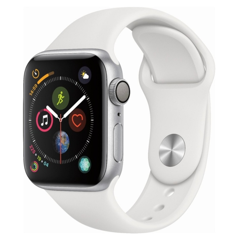 Часы Apple Watch Series 4 GPS 44mm (Silver Aluminum Case with White Sport Band) (MU6A2RU/A)