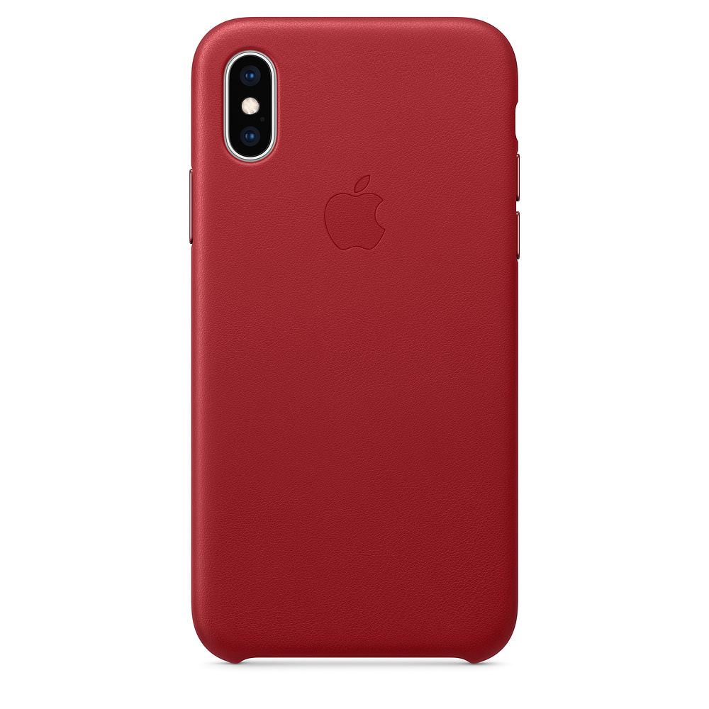 Кожаный чехол Apple iPhone XS Max Leather Case - (PRODUCT)RED (MRWQ2ZM/A) для iPhone XS Max