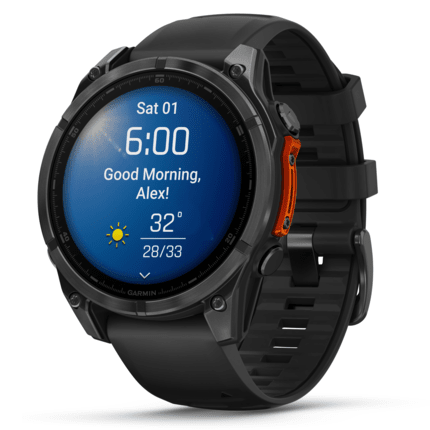 Умные часы Garmin fenix 8 – 47 mm AMOLED slate gray with a black silicone band (010-02904-00)