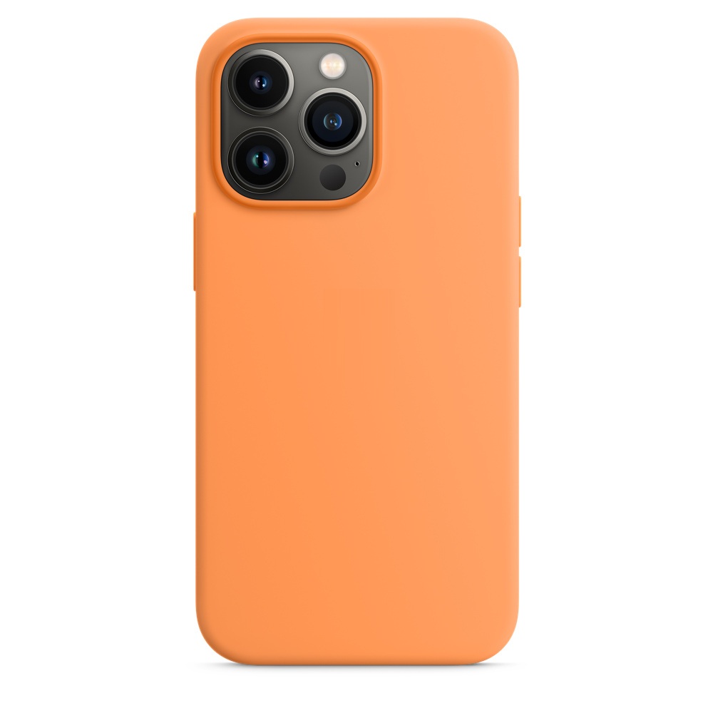 Силиконовый чехол Naturally Silicone Case with MagSafe Marigold для iPhone 13 Pro